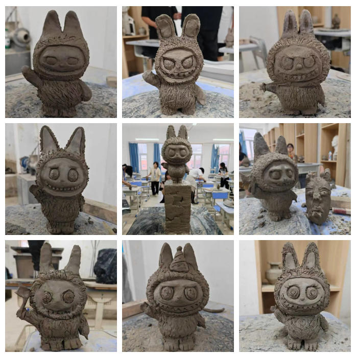 精英華唐藝術(shù)高中雕塑課——拉布布